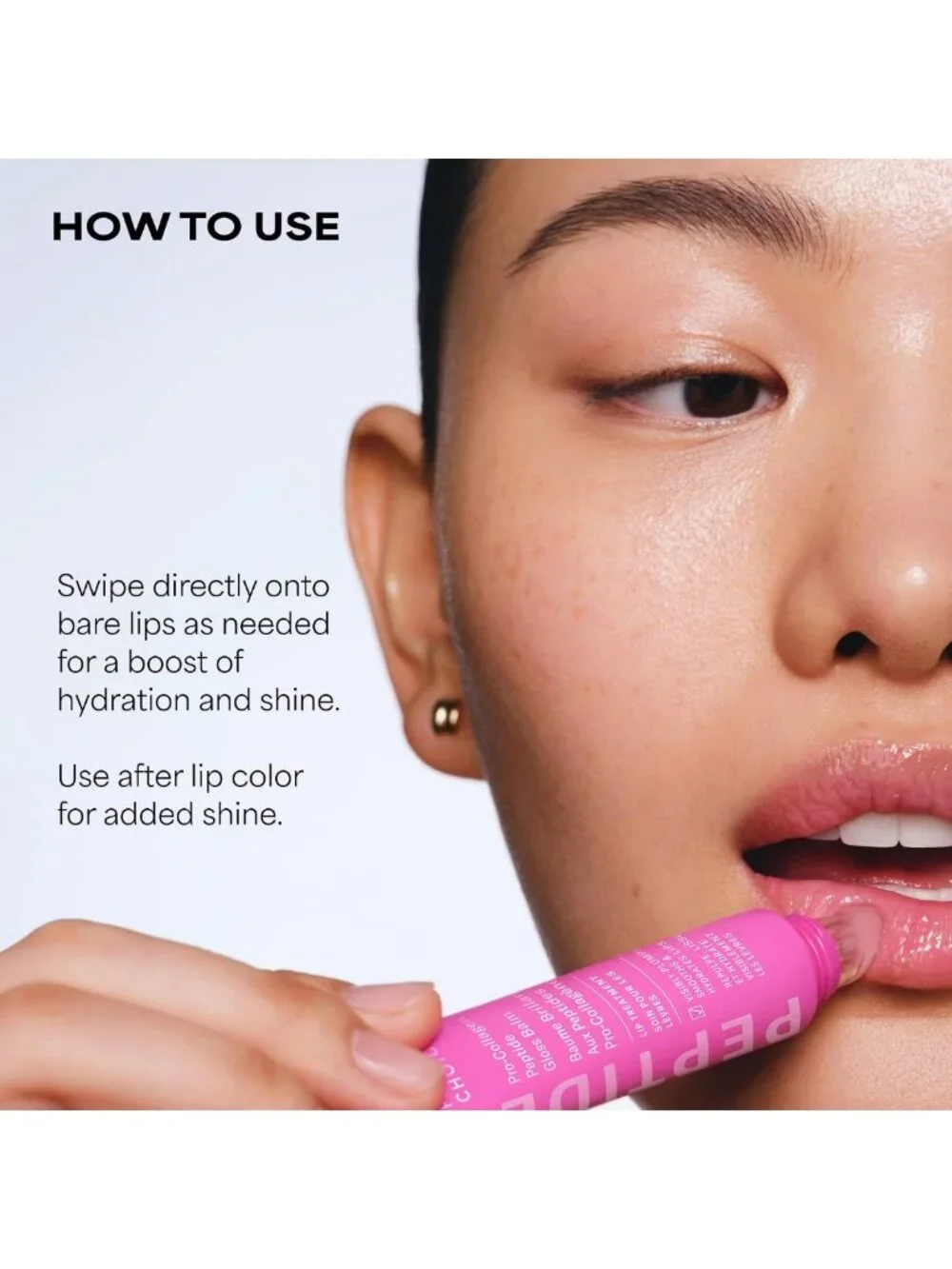 Hydrating Pro-Collagen Lip Balm - Glossy Finish, Non-Sticky, Sheer Tint